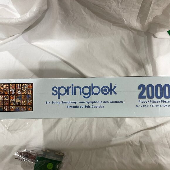 New Sealed Springbok 2000 Piece Jigsaw Puzzle Guitars Six String Symphony 34x42 - Picture 8 of 12